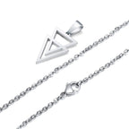 PENDRA Triangle Hollow Pendant Necklace