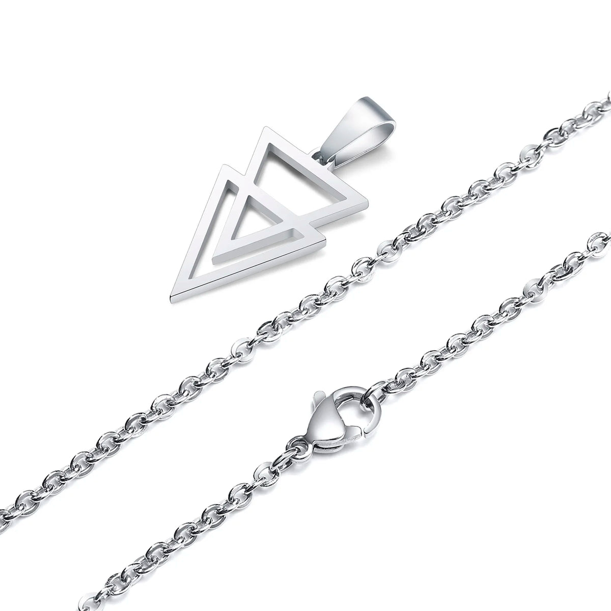 PENDRA Triangle Hollow Pendant Necklace