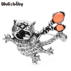 PENDRA Lovely Taking Balloon Flying Cat Brooch