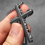 PENDRA Skull Cross Steel Necklace