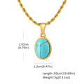 PENDRA Oval Stone Pendant Necklace