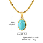 PENDRA Oval Stone Pendant Necklace