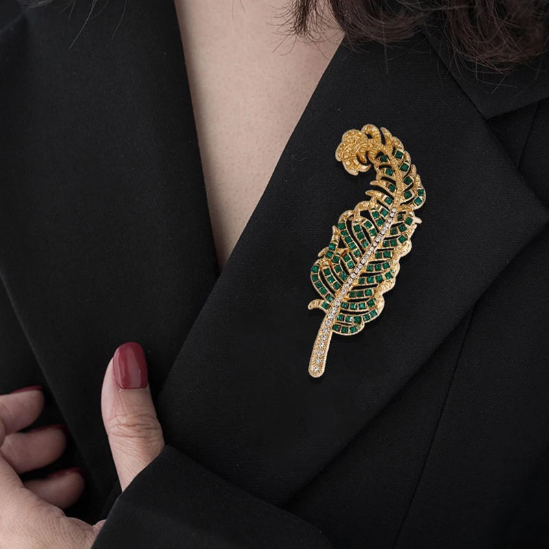 PENDRA Featherella 2-Color Luxury Feather Brooch