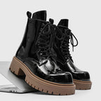 PENDRA Leather Thick Soled Boots