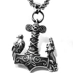 PENDRA Wolf Rune Hammer Necklace