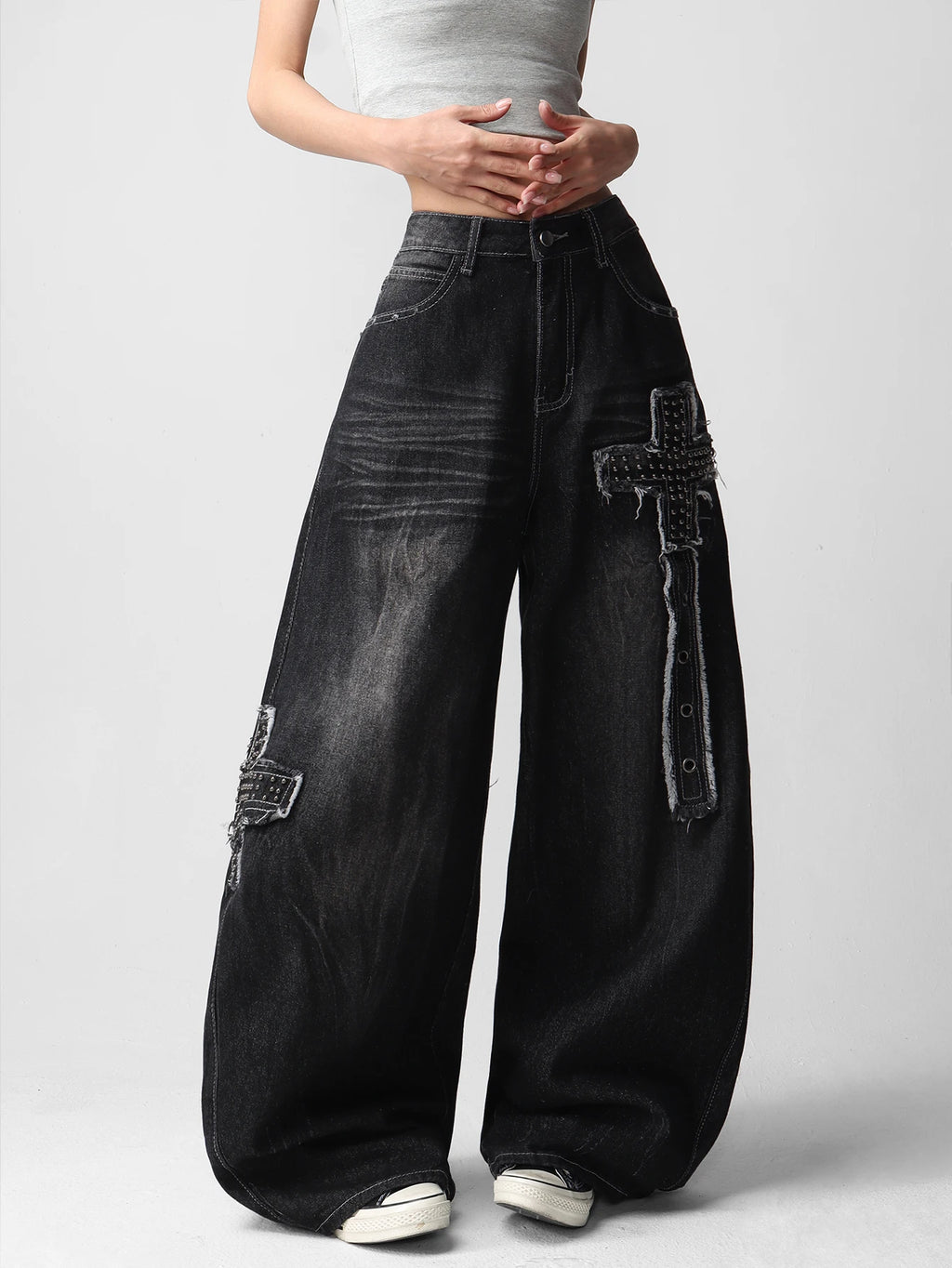 PENDRA American Street Patchwork Jeans