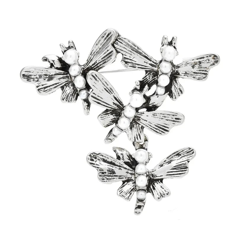 PENDRA Folibird Leaf and Bird Brooch