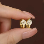PENDRA Hollow Out Copper Coin Earrings
