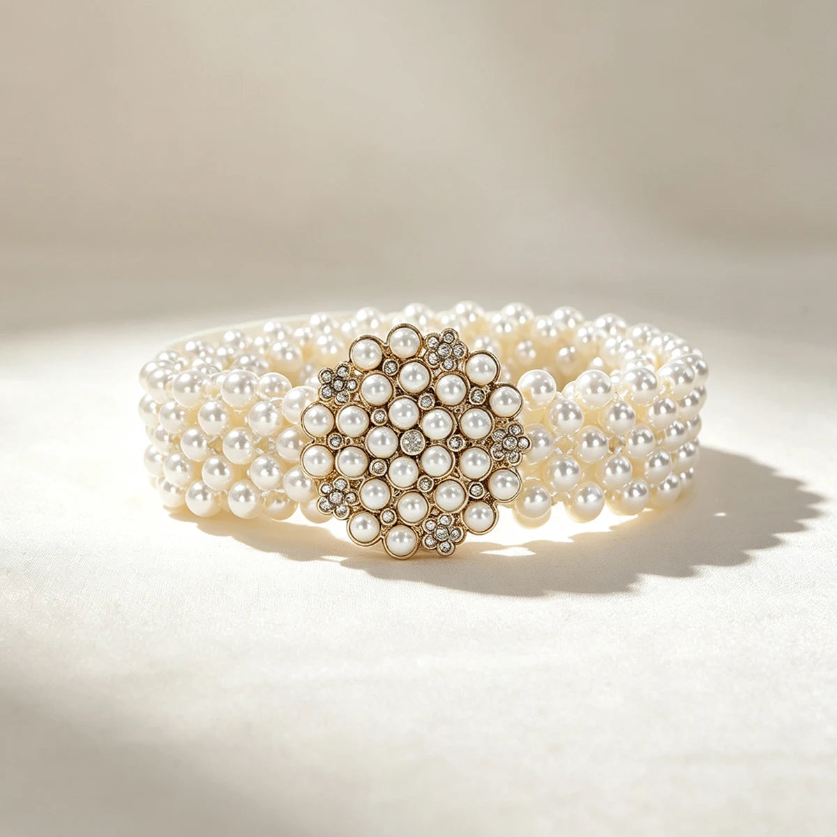 Luxury Fashion Pearl Rhinestone Pearl Waist Belt Female Korean Fashion wedding Dress Decoritive Elegant Women's Wide Waist Chain