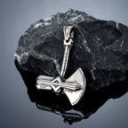 PENDRA Thor Hammer Norse Leather Necklace