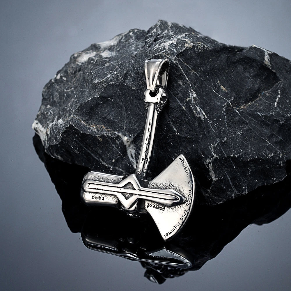 PENDRA Thor Hammer Norse Leather Necklace