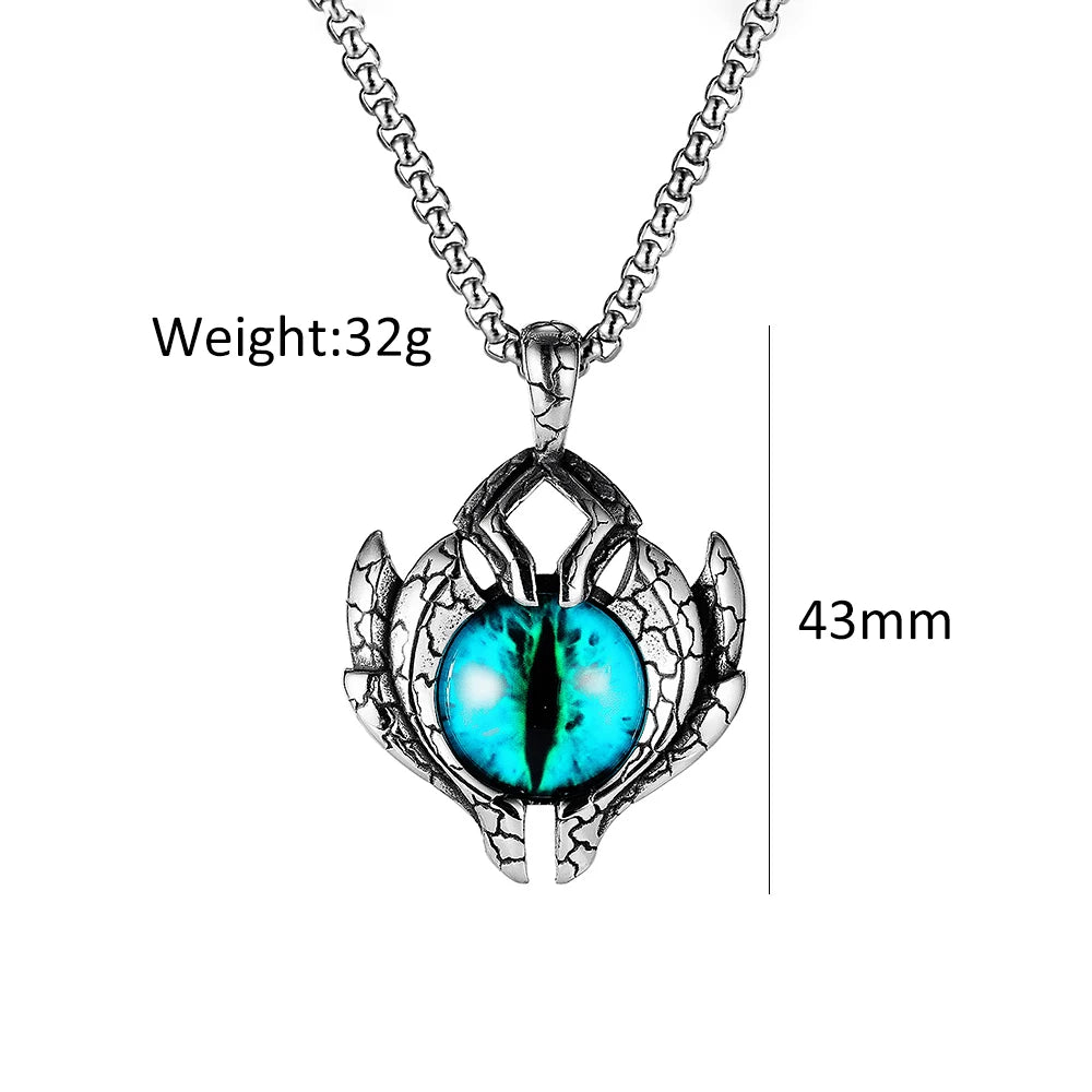 PENDRA Demoneye 316L Stainless Steel Demon Eye Pendant