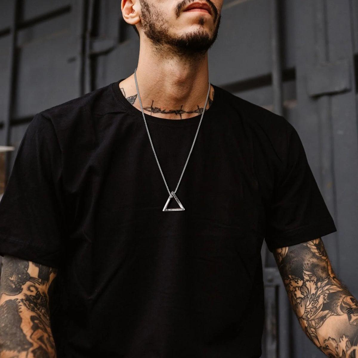 PENDRA Triangle Viking Pendant Necklace