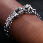 PENDRA Wolfhead Mesh Stainless Steel Bracelet