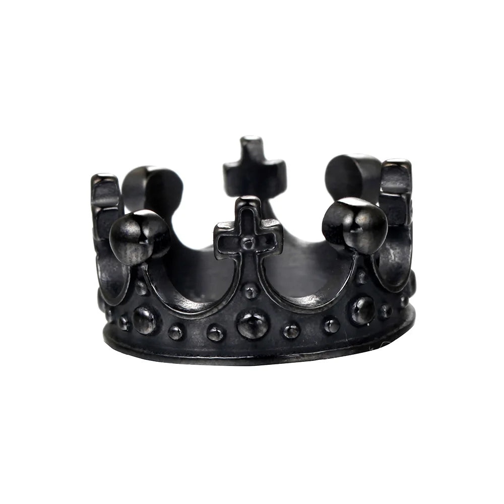 PENDRA Royal Crown Rock Steel Ring