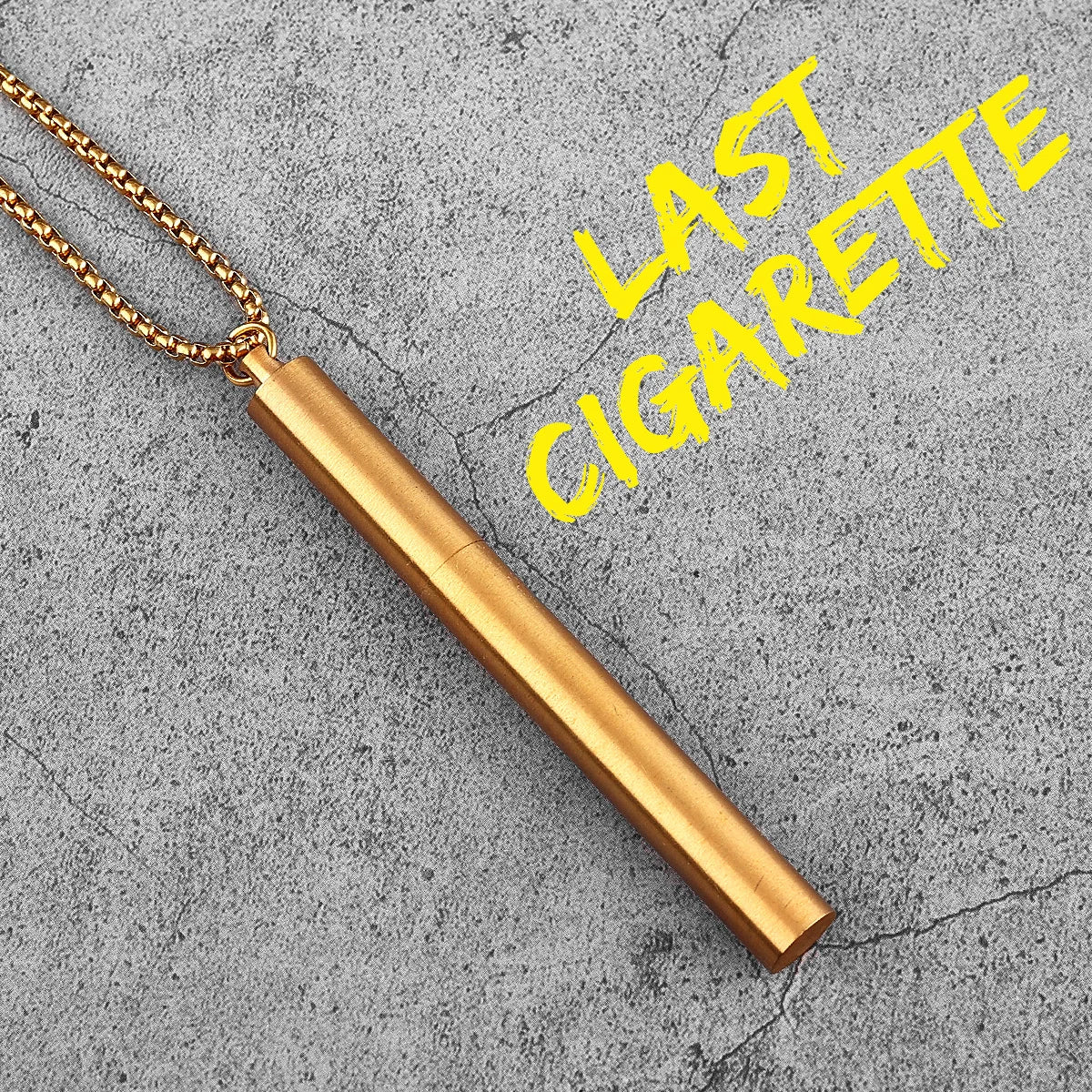 PENDRA Last Cigarette Case Steel Necklace