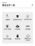 Rechargeable Electric Protein Shaker, Automatic Mixing Blender Bottle, BPA Free Portable Water Cup for Gym, Travel, Hiking,
