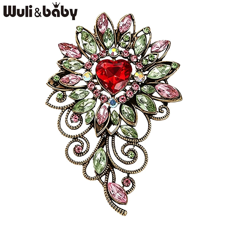PENDRA Regalia Crystal Flower Brooch