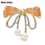 PENDRA Bellamy Handmade Crystal Bowknot Brooch