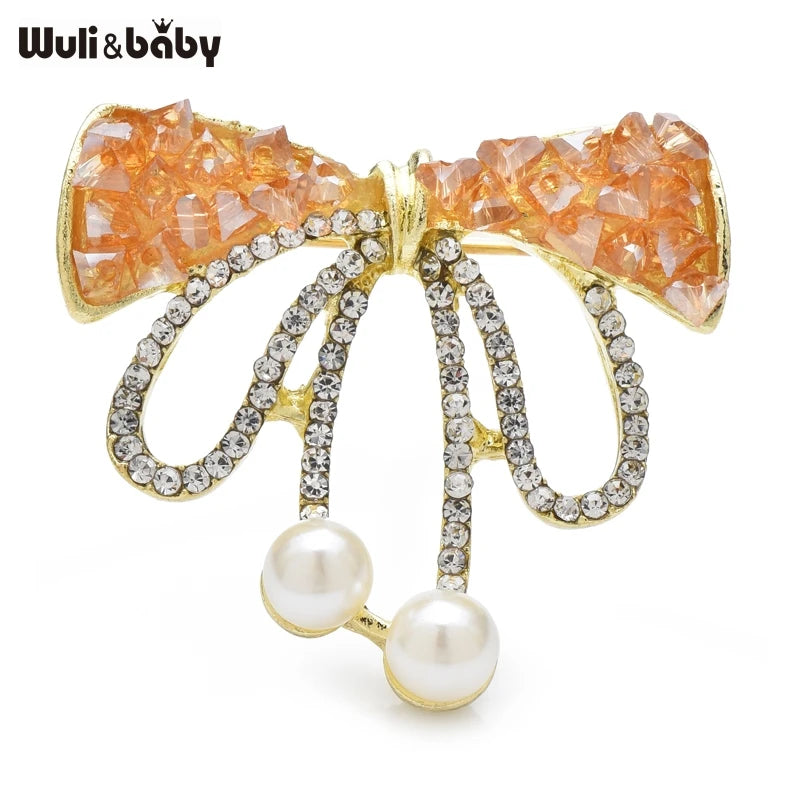 PENDRA Bellamy Handmade Crystal Bowknot Brooch