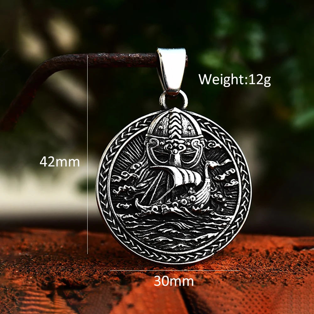 PENDRA Vikingpirate Stainless Steel Pirate Ship Pendant