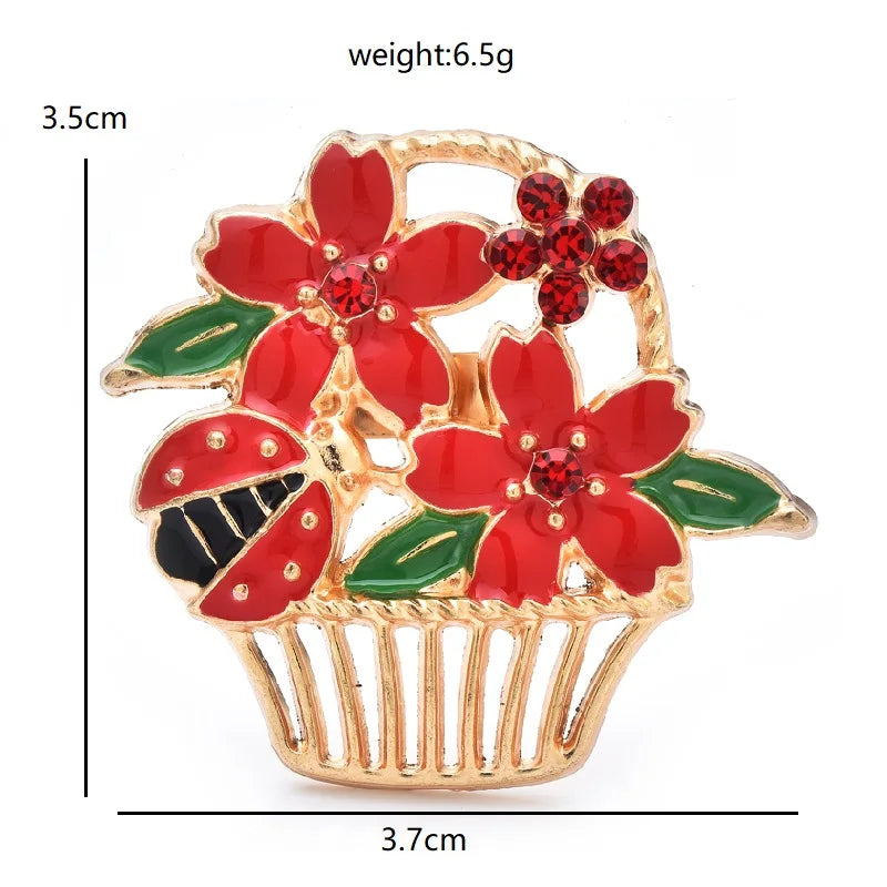 PENDRA Florielle2 Floral Brooch