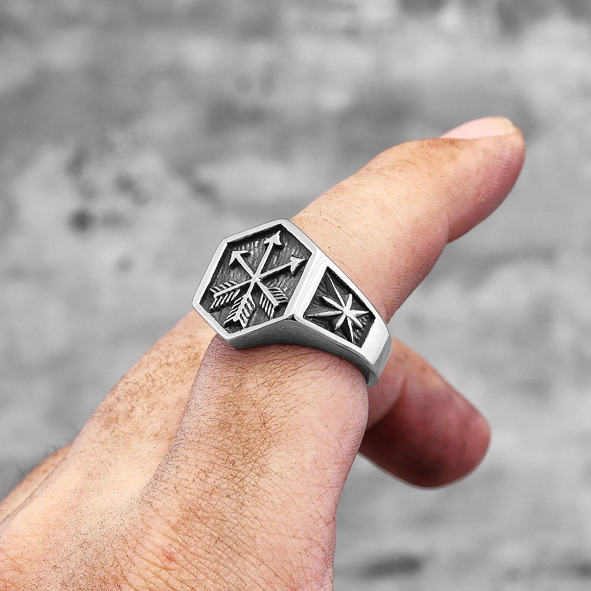 Arrow of Eros Stainless Steel Mens Rings Unique Charm Punk for Couple Male Boyfriend Biker Jewelry Creativity Gift Wholesale