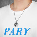 PENDRA St Michael Arch Steel Necklace