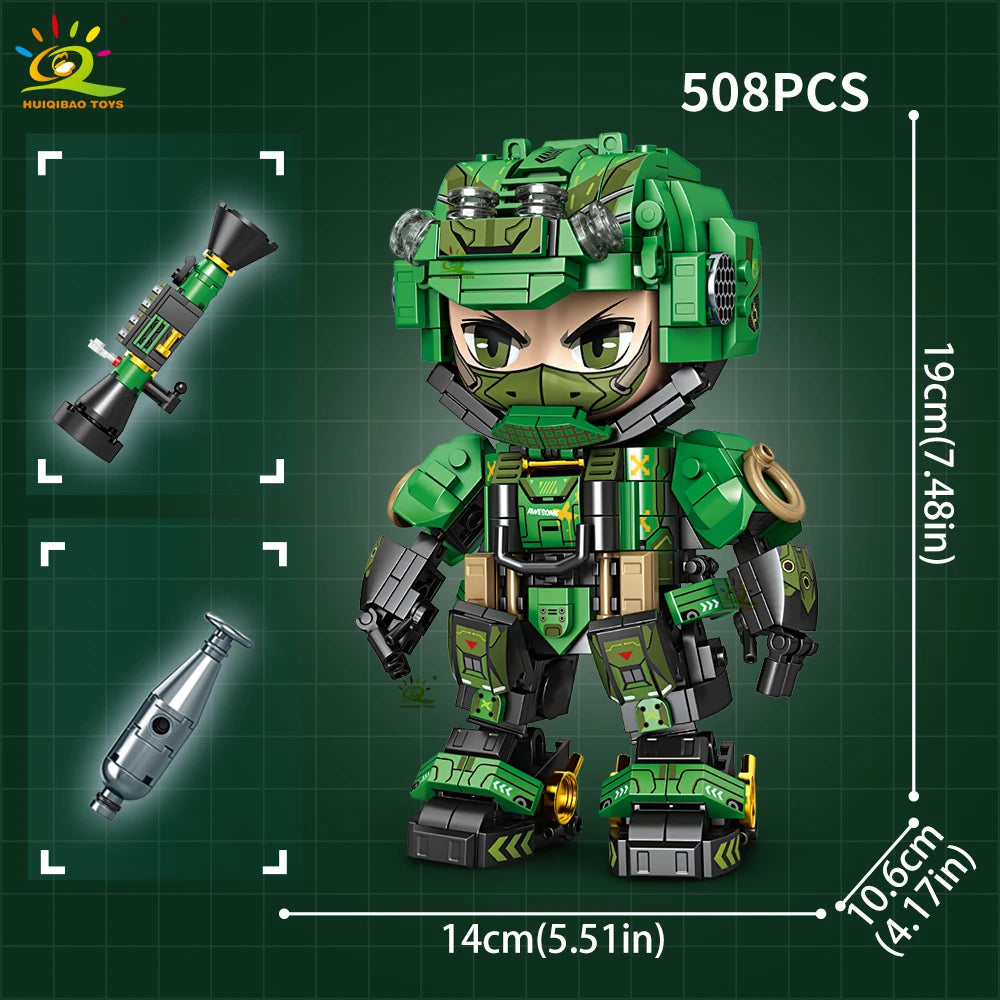 PENDRA Military Mecha Swat Building Set
