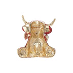 PENDRA Thistle Cow Enamel Animal Brooch