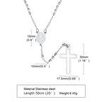 PENDRA Cross Mary Rosary Necklace