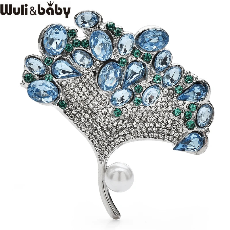 PENDRA Ginkgoa Luxury Ginkgo Leaf Brooch