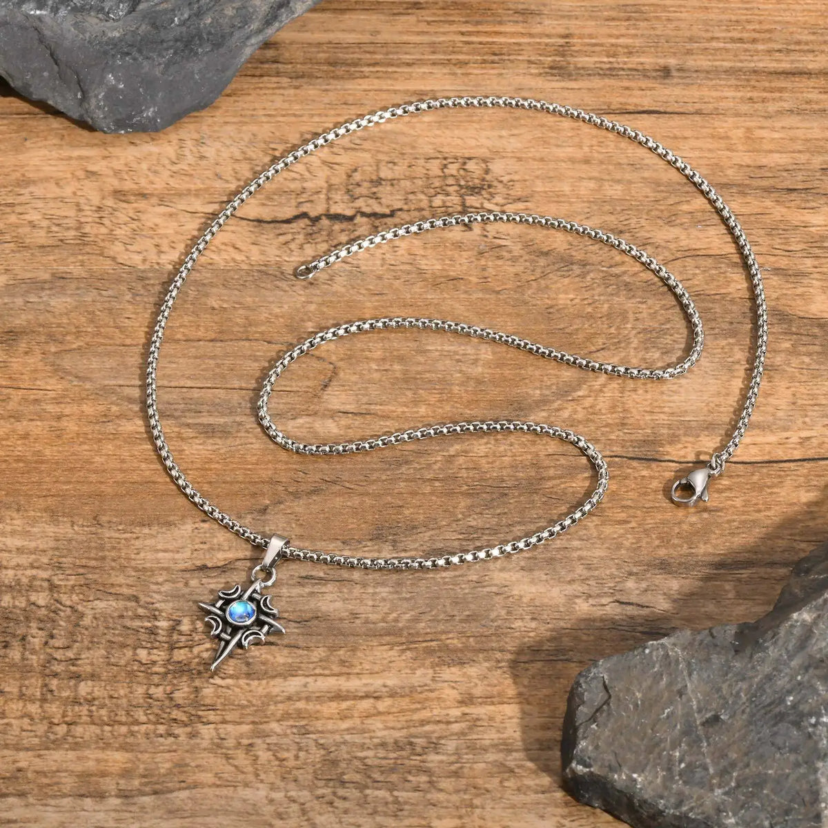 PENDRA Knot Viking Moonstone Pendant Necklace