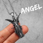 PENDRA Angel Statue Liberty Steel Necklace
