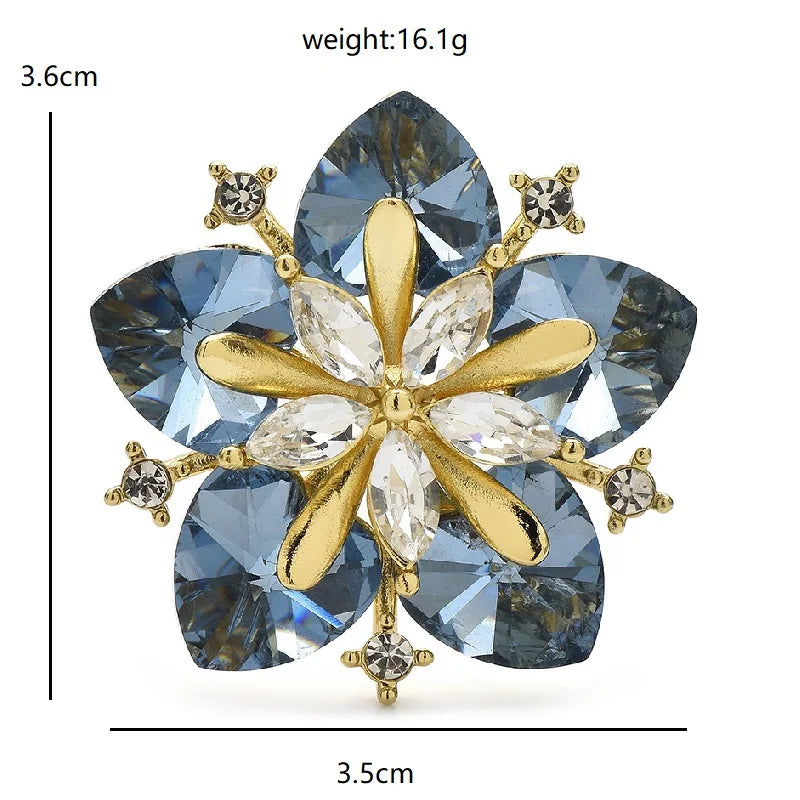 PENDRA Peachelle Crystal Peach Blossom Brooch