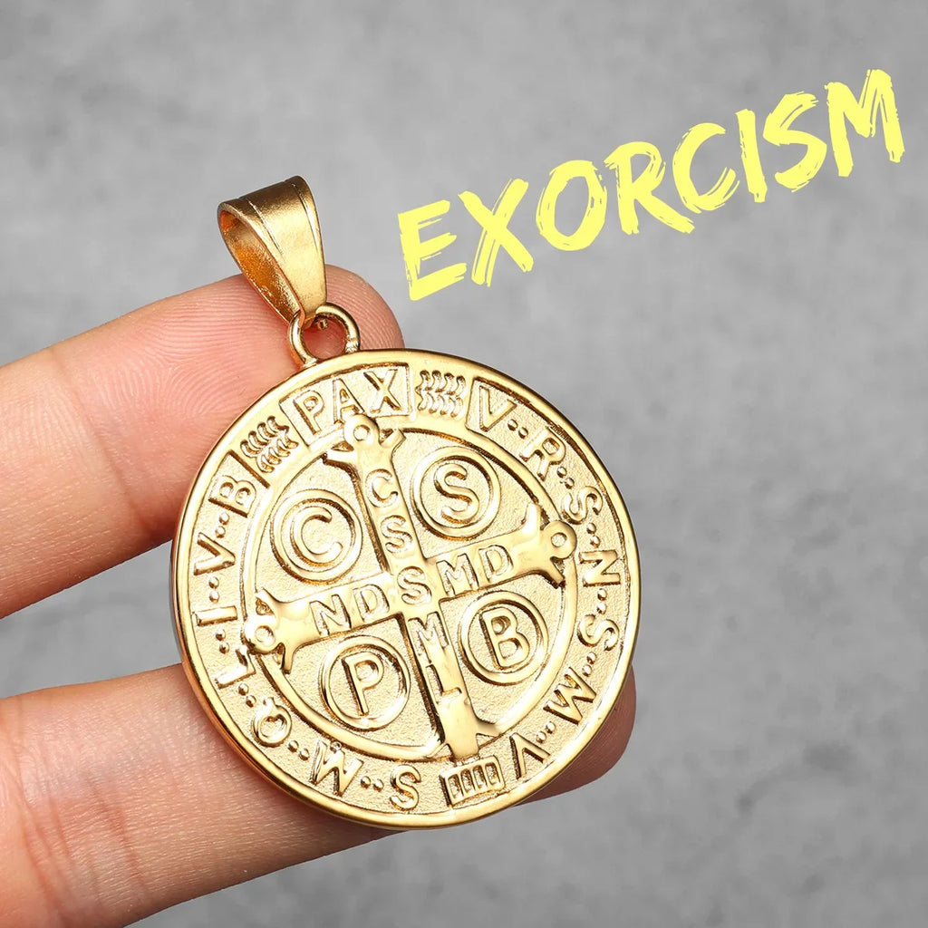 PENDRA St Benedict Exorcism Steel Necklace
