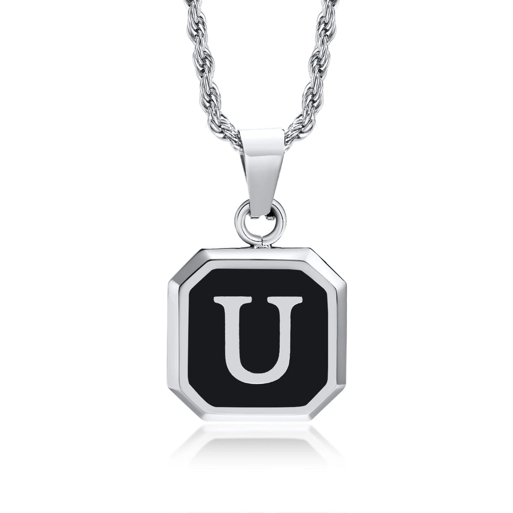 PENDRA Square Twisted Pendant Necklace