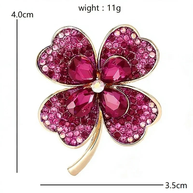 PENDRA Clovera Clover Flower Brooch