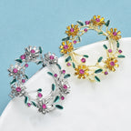 PENDRA Florielle3 Rhinestone Brooch