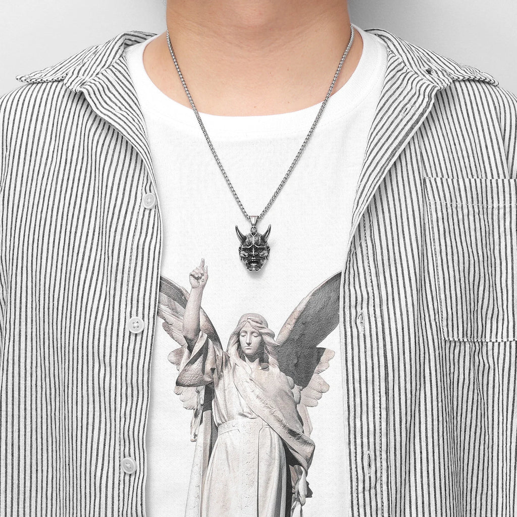 PENDRA Japanese Wraith Prajna Steel Necklace