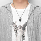 PENDRA Japanese Wraith Prajna Steel Necklace