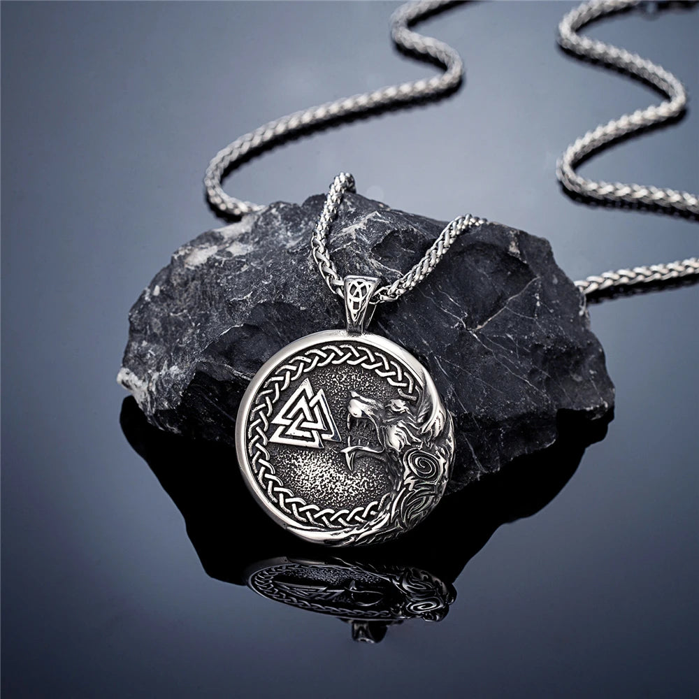 PENDRA Celtic Knot Rune Pendant Necklace