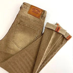 High-end 2026 Luxury Brand Clothes Khaki Jeans Men's Light Luxury Washed Casual Elastic Slim Small Feet Embroidered Long Pants