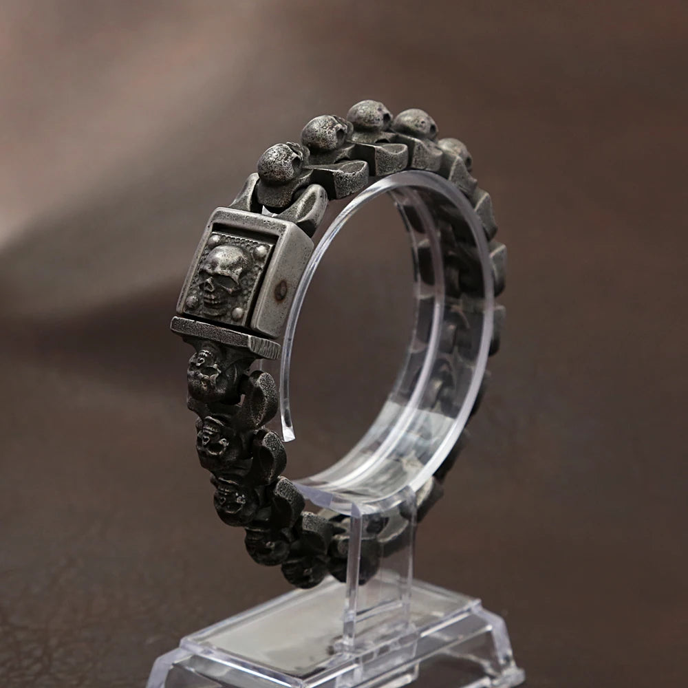 PENDRA Skullforge 316L Stainless Steel Skull Bracelet