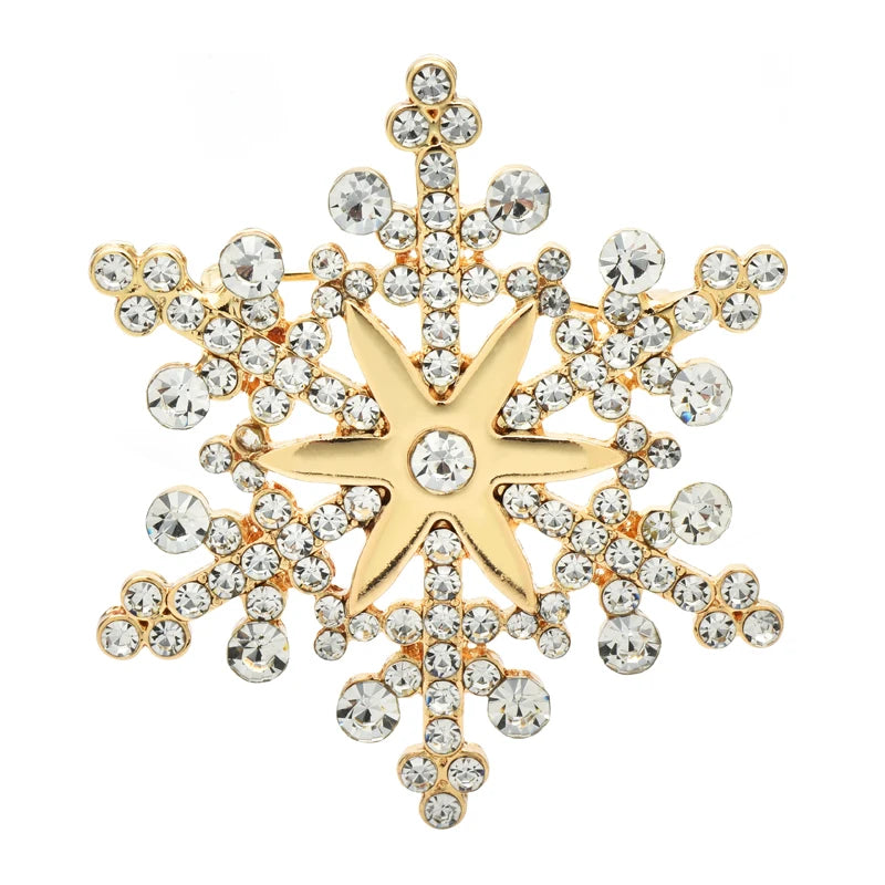 PENDRA Snowara 2-Color Snowflake Brooch
