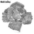 PENDRA Rosalia Sparkling Rose Flower Brooch