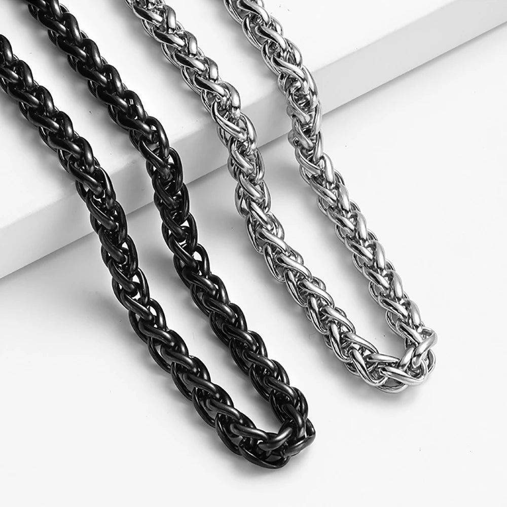 PENDRA Keelchain Minimalist 3mm Stainless Steel Chain Necklace