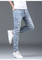 Luxury Summer Designer Korean Classic Streetwear Cowboy Pants for Men Fashionable and Comfortable Boyfriend Skinny Jeans Men