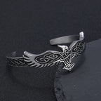 PENDRA Raven Rune Stainless Steel Viking Bracelet