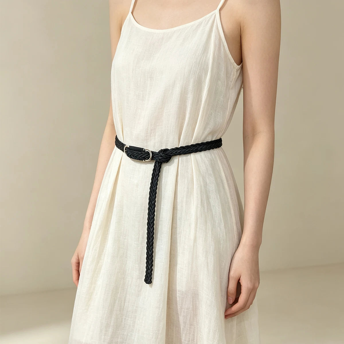 PULeather Braided Thin Belt For Woman Dress Shirt Decorative Girdles Strap Fashion Pin Buckle Female Waistband Ladies Waist Rope